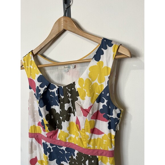 Boden White Floral Print Sleeveless Shift Dress Size 2 Petite - Picture 2 of 8
